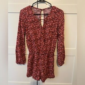 Socialite Floral Long Sleeve Romper